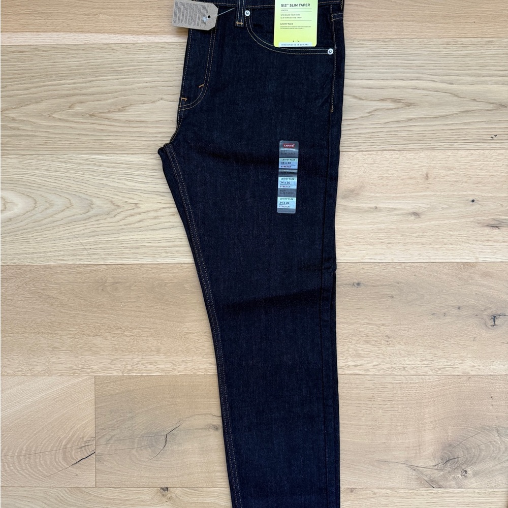 Levi's 511 Men's Slim Tapered Black Jeans - Picture 6 of 9
